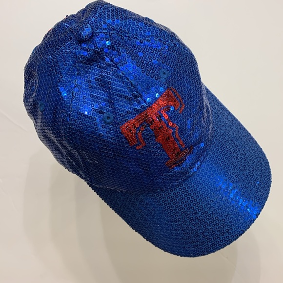 Texas Rangers Victoria’s Secret PINK Sequin Sequence Bling Sparkle Baseball hat - Picture 1 of 13